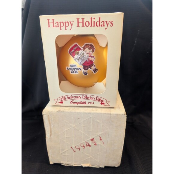 Lot of 17 Campbell's Soup Kids Christmas Ornaments 1980 - 1999 Round 3" dia - Picture 14 of 16